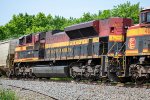 KCS 4186 trails on a northbound grain train 